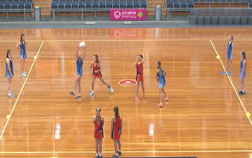 Netball Training Drills For Adults: 2-on-2 Over a Third